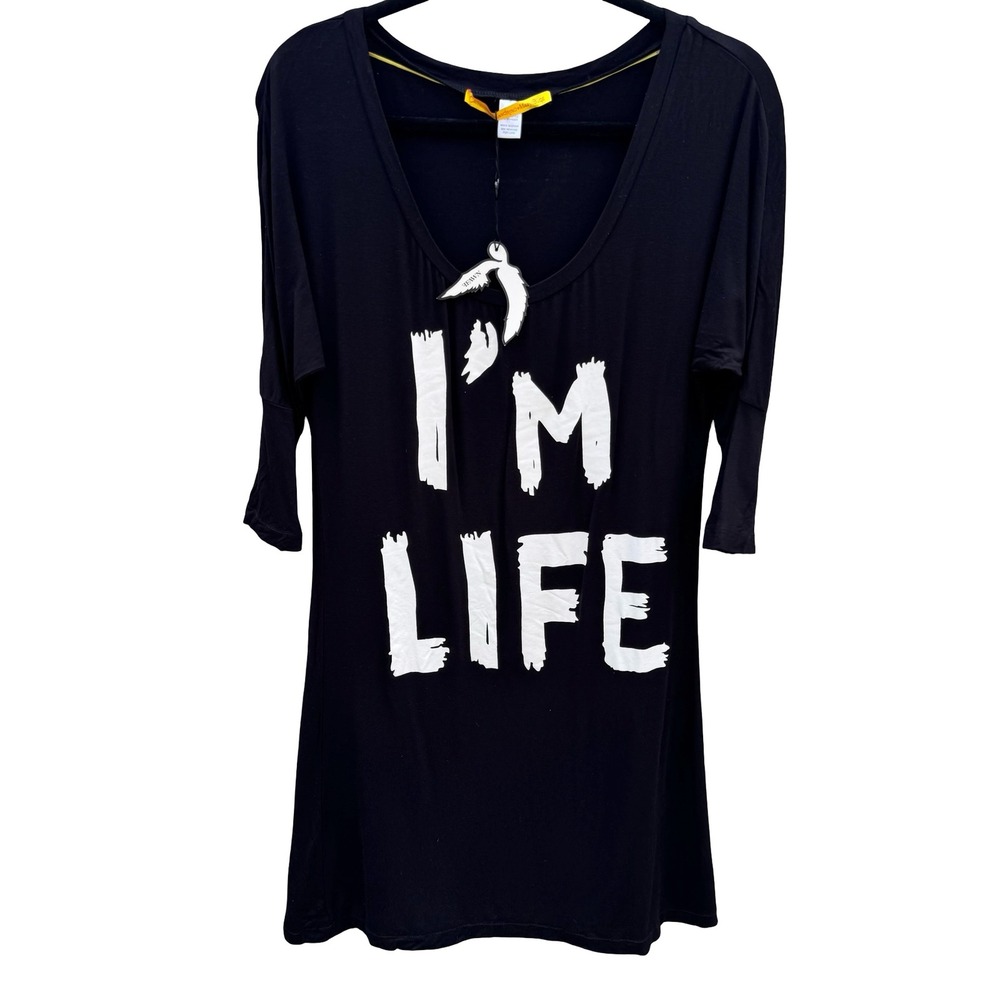 Catherine‎ Malandrino Mary J Blige FFAWN I'M LIFE Hip Hop Graphic Tunic Top M